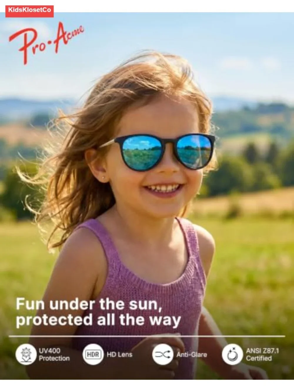 Polarized Kids Sunglasses UV400 Protection for Boys Girls Age 4-12